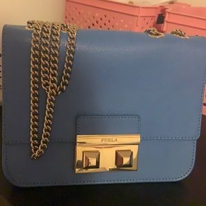 Furla leather mini(18cm)crossbody bag